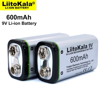 20PCS LiitoKala 600mAh 9V 6F22 Nabíjateľná Li-ion Batéria Pre Mikrofón Multimeter RC Hračky Teplota Zbraň