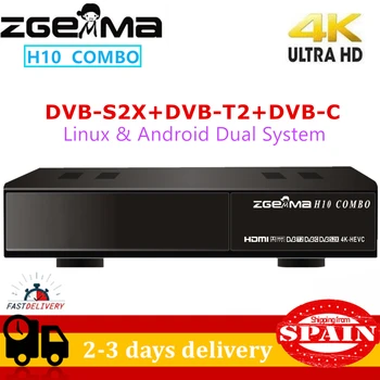 ZGEMMA H10 COMBO Linux, Android + DVB-S2X+T2/C 4K UHD Stavať v 300M, WiFI, Satelitný Prijímač Podpora Android Aplikácie