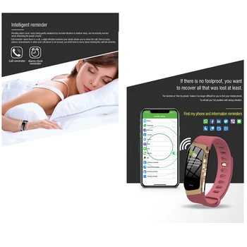 AIDISITE Smart Sledovať tepovú frekvenciu, Krvný Tlak Monitor Šport Náramok Fitness Hodinky inteligentných Pre iOS Android Muži Ženy