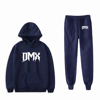 DMX Merch Mikina Unisex Dve Dielna Sada mikina s Kapucňou+Jogger Nohavice Harajuku Streetwear 2021 Americký Rapper Ženy, Mužov Nastaviť Rip