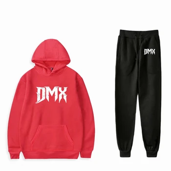 DMX Merch Mikina Unisex Dve Dielna Sada mikina s Kapucňou+Jogger Nohavice Harajuku Streetwear 2021 Americký Rapper Ženy, Mužov Nastaviť Rip