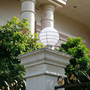 Vonkajší tvar gule stĺpec light, biele tvorivé záhrada lampa oplotenie obytných koridoru dvore E27 svetlá