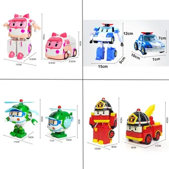 1 Ks Poli Auto Deti Robot Hračka Transformovať Vozidla Komiksu, Anime Akcie Obrázok Hračky pre Deti Darček Juguetes