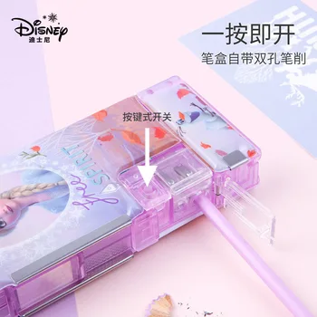 Disney Rýchle Mrazené Papiernictvo Box Študent Roztomilý Multifunkčný Ceruzka Políčko, veľkou Kapacitou Detí, Školské potreby Darček Cenu