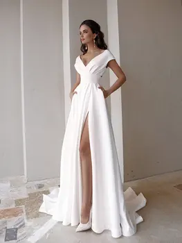 2021 Nové Letné Sexy Lady tvaru Pevné Štrbinou večerné šaty Jednoduché, Elegantné Šaty