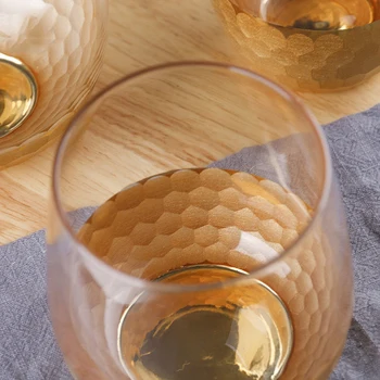 Jednoduché, Nordic Štýl Zlaté Honeycomb Pohár Sklo Vajec, Hrnček Rose Gold Vodné Sklo Červené Víno, Whisky Mlieko Mousse Čaj Tumbler vasos