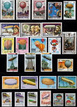 50Pcs/Veľa Balón Vzducholoď Zeppelin Pečiatky Všetky Odlišné Od Mnohých Krajinách Č Opakovať Poštových Známok s Post Známky Zber
