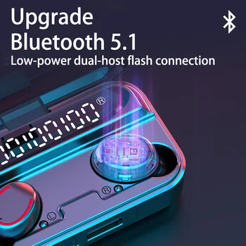 Bezdrôtové Slúchadlá TWS Bluetooth 5.1 Slúchadlá s Mikrofóny 2000mAh Športové Nepremokavé Touch Control In-ear Slúchadlá Mini Baterka