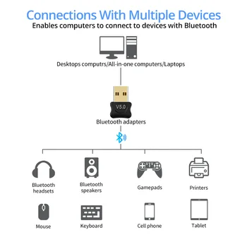 Pravda 5.0 Bluetooth USB Adaptér Vysielač Bluetooth Prijímač Pre Počítač PC, Notebook, Audio Bluetooth Reproduktor, Slúchadlá Dongle