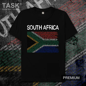 Južná Afrika ZAF mens t tričko nové Vrcholy t-tričko Krátky rukáv šaty mikina národného tímu vlajkou krajiny, dresy športovej Módy