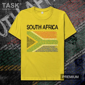 Južná Afrika ZAF mens t tričko nové Vrcholy t-tričko Krátky rukáv šaty mikina národného tímu vlajkou krajiny, dresy športovej Módy
