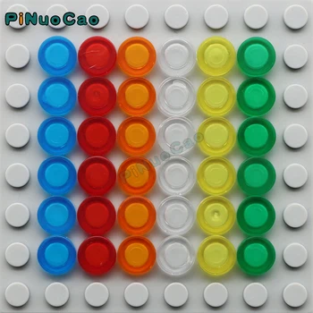 PINUOCAO 100ks Priehľadných Dlaždice Kolo 1x1 Stavebný kameň Kompatibilný 98138 Pixel náterových hmôt DIY Vzdelávacie Kreatívne Hračky