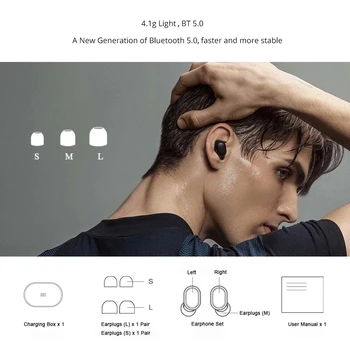 Pôvodný Xiao Redmi Airdots S Airdots 2 Bluetooth MI Slúchadlá Slúchadlá Pravda Bezdrôtové Slúchadlá TWS Xiao Vzduchu Bodky 2 Headset