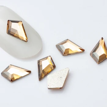 YanRuo 20pcs 5x8mm Nail Art Šípku Krištáľové Sklo diamantové šperky Plochým dnom v tvare Diamantu Nechty, Ozdoby