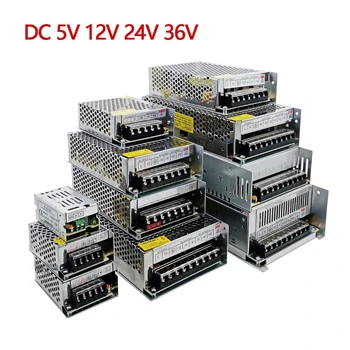 - Napájací Transformátor pre LED Pásy alebo CCTV, Napájací Zdroj, Adaptér pre Osvetlenie, AC 110V alebo 220V na DC 5V, 12V, 24V, 4