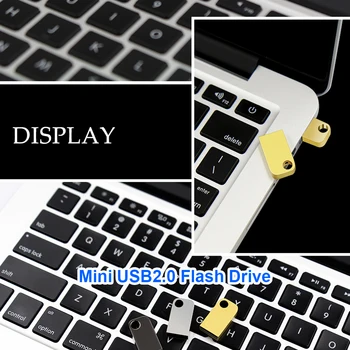 USB Flash Disk 4G/8G/16G/32G/64 G/128G USB 2.0 Kovové Mini Memory Stick Palec Skok Disk Kompatibilný s USB 2.0
