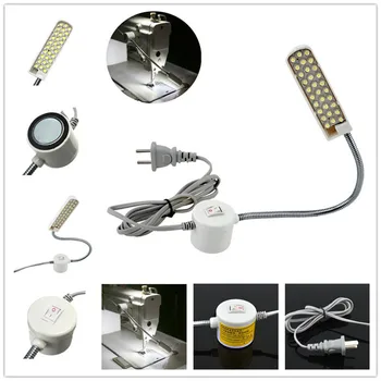 LED Šijací Stroj Svetlo Pracovných Gooseneck Lampa 30 Led s Magnetickým Montovateľné Základne pre domáci Šijací Stroj