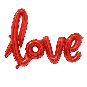 108 cm ľúbostný List Fóliový Balón Svadobné Valentines Výročia, Narodeniny, Party Dekorácie Siamské Lásky, Svadobné Balóny Dekor