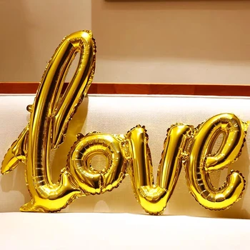108 cm ľúbostný List Fóliový Balón Svadobné Valentines Výročia, Narodeniny, Party Dekorácie Siamské Lásky, Svadobné Balóny Dekor