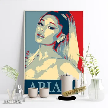 Hudobné Hviezdy Ariana Grande Portrét Plagát Sexy Dievča Plátno Na Maľovanie Fanúšikov Darček Samolepky Na Stenu Bar, Pub Club Pop Art Domov Izba Dekor