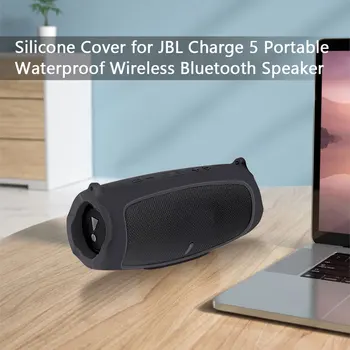 Vonkajšie Cestovné Silikónové puzdro pre JBL Charge 5 Prenosný Bezdrôtový Reproduktor Ochranné puzdro Chránič S Popruh