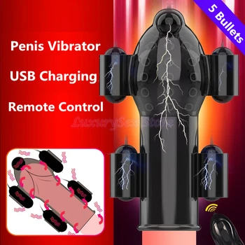 Vibračný Penis Rukáv Kondóm Mužský Masturbator Penis, Hlavy Vibrátor Sexuálne Hračky pre Mužov Žaluďa Školenia Masér