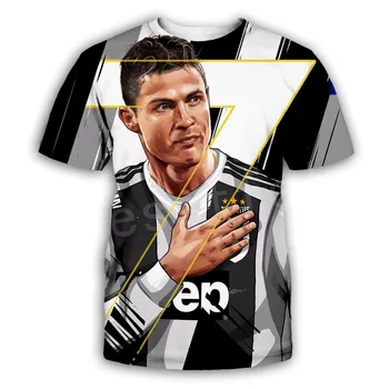 Tessffel Cristiano Ronaldo Športovec Fitness Športovcov 3Dprin Pánske/Dámske NewFashion Lete Streetwear Tee tričko Krátky rukáv N4