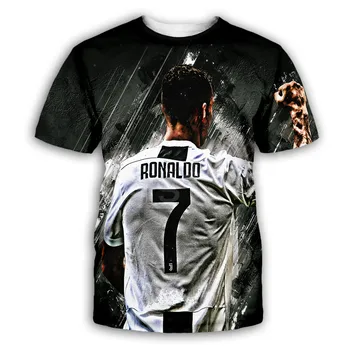 Tessffel Cristiano Ronaldo Športovec Fitness Športovcov 3Dprin Pánske/Dámske NewFashion Lete Streetwear Tee tričko Krátky rukáv N4