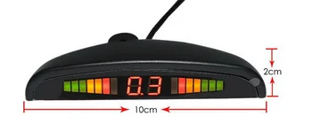 Vysoko kvalitné Auto LED Parkovacie Senzor Pomoc Zadnej strane Zálohy Radar Monitor Systém S LED monitor Displej 4 Senzory 8 farieb