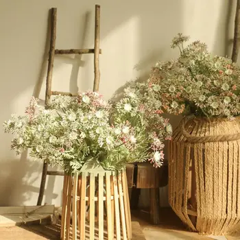 Ai Ona malé divoké chryzantéma Umelé rastliny DIY ratan veniec, vianočné office výzdoba Domov mäkké dekorácie