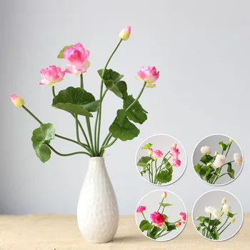 Strana Umelý Kvet Domáce dekorácie 32 cm Mini Simulované Lotus Hodváb