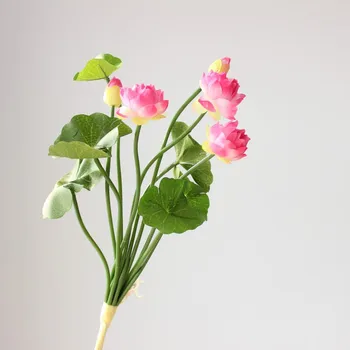 Strana Umelý Kvet Domáce dekorácie 32 cm Mini Simulované Lotus Hodváb
