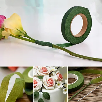 30 dvore/roll Zelené Kvetinové Stonky Pásky na kancelárske potreby Pásky urob si sám Dekoratívne Maskovacia Páska Uzatvárateľnom Tvárny Pásky Nylon Kvet Dodávky