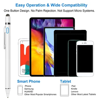 Dotykové pero Nabíjateľná Digitálne Pero s Handričkou Tip Aktívny Kapacitné dotykové Pero pre Ios/Android/Telefón/iPad/Huawei/Xiao