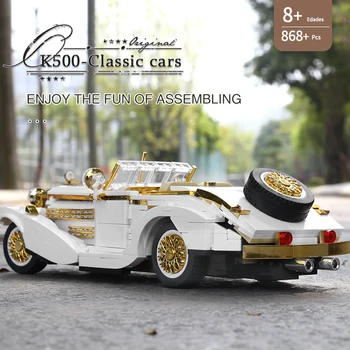 Plesne Kráľ 10003 Auto Hračiek, K500 Vintage Model Auta, Stavebné Bloky, Montáž Tehly Vzdelávacie Hračky Pre Deti Vianočné Darčeky