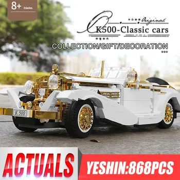 Plesne Kráľ 10003 Auto Hračiek, K500 Vintage Model Auta, Stavebné Bloky, Montáž Tehly Vzdelávacie Hračky Pre Deti Vianočné Darčeky