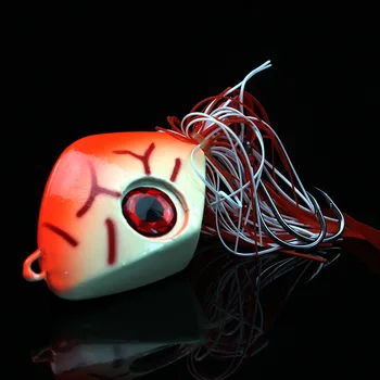 Morský rybolov 300g Bionika Trolling 3D Rybárske Lure S Sukne Rybárske Lode Trolling Lákať Umelé Wobbler Pre Trolling Návnad