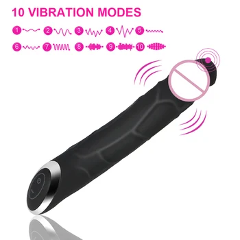 IKOKY 10 Rýchlosti Veľký Vibrátor, Dildo Análny Sex Hračky Obrovský Čierny Penis G-Spot Klitorálny Stimulátor Vaginálne Masér Sexuálne Hračky pre Ženy