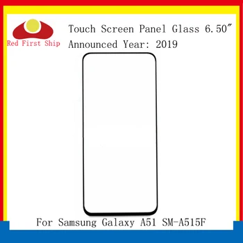 10Pcs/veľa Pre Samsung Galaxy A51 A515 SM-A515F SM-A515FN Dotykový Panel Predné Vonkajšie A51 LCD displej, Sklenený Objektív S Dutým OCA Lepidlo