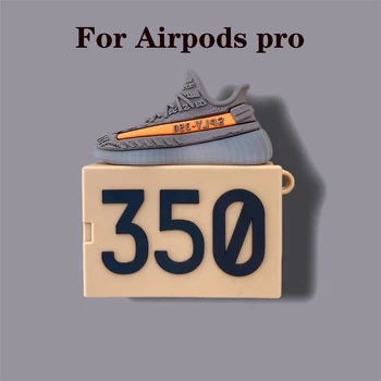 Nové 350 Topánky Box Slúchadlá Prípade Airpods 1 2 3 Pro Cool Silikónové Módne Športové Značky Slúchadlá Ochranný Kryt, Príslušenstvo