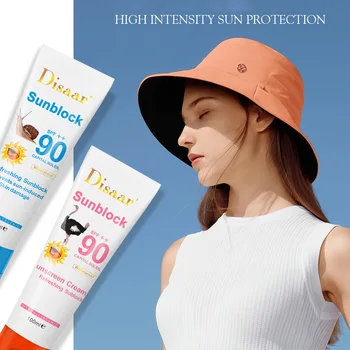 Slimák opaľovací krém krém 100ml,ochranný Krém na Tvár s Disaar Sunblock 90++ Ochranný Krém Pigmentácia