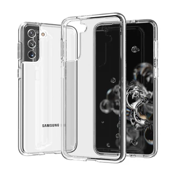 Ťažká Transparentné Telefón Prípade Hybrid Jasné Kryt pre Samsung S21 Plus Ultra Vyvýšeným Okrajom Chrániť váš Telefón Displej a Fotoaparát