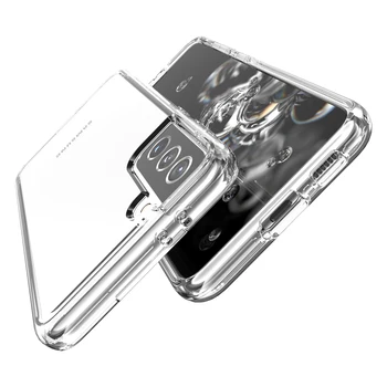 Ťažká Transparentné Telefón Prípade Hybrid Jasné Kryt pre Samsung S21 Plus Ultra Vyvýšeným Okrajom Chrániť váš Telefón Displej a Fotoaparát