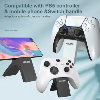 Herný ovládač Ploche Držiak na Stojan Multi-function Pre Switch, PS5 Xbox Série X Univerzálny Gamepad Mount Ovládač Rack