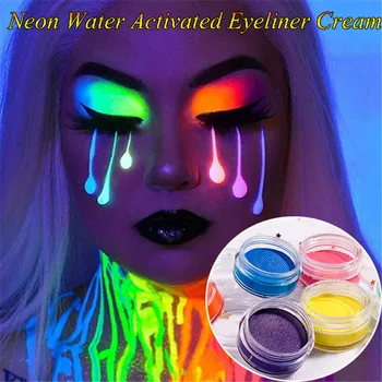 Vysoká Úroveň Neon Vody Aktivovaný Krém, Očné Linky, Pastel-Black Prírodné Black Eye Liner Pen Nepremokavé Dlhodobé Ľahké Nosenie