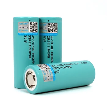 3.2 V 26700 4000mAh LiFePO4 Batérie 3C Kontinuálne Vypúšťanie Maximálne 5C Vysoký výkon batérie Pre Elektrické auto, skúter skladovanie Energie