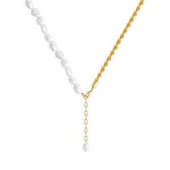 Osobnosti dizajn pearl spojov náhrdelník temperament módne choker jednoduché retro clavicle reťazca