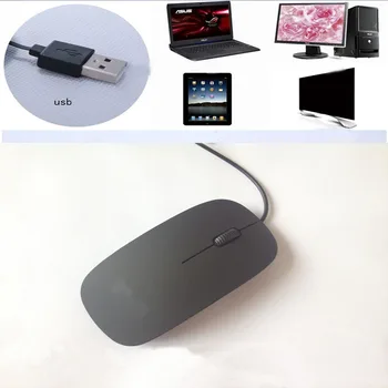 Ultra tenké USB2.0 káblové optická myš 1200dip 3 tlačidlo Myši USB na Počítač PC, Notebook, čierna biela