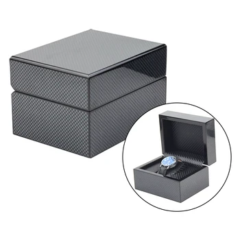 Luxusné Jeden Watch Box Náramkové Hodinky Zobrazenie Šperky Organizátor Cestovanie Čierna