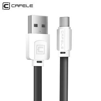 Cafele USB Typu C Kábel pre Xiao 8 Plochý Typ-C Kábel pre Huawei P20 Rýchly Prenos Dát Nabíjačky Typ C pre Xiao 8 SE